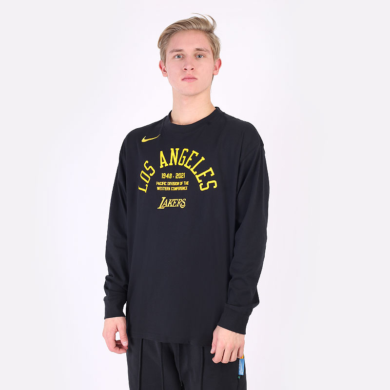   лонгслив Nike T-shirt NBA Los Angeles Lakers Courtside DA5897-010 - цена, описание, фото 1