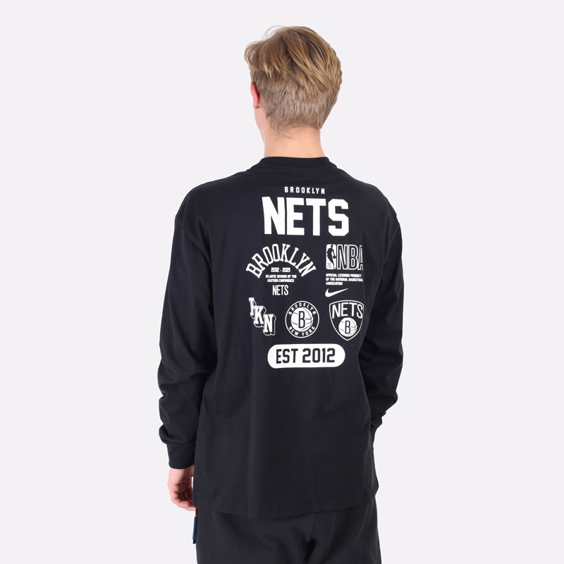   лонгслив Nike T-Shirt NBA Brooklyn Nets Courtside DA5887-010 - цена, описание, фото 4