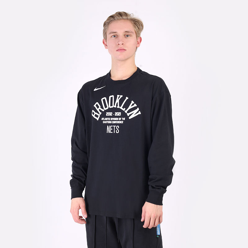 Лонгслив Nike T-Shirt NBA Brooklyn Nets Courtside (DA5887-010)  - цена, описание, фото 1