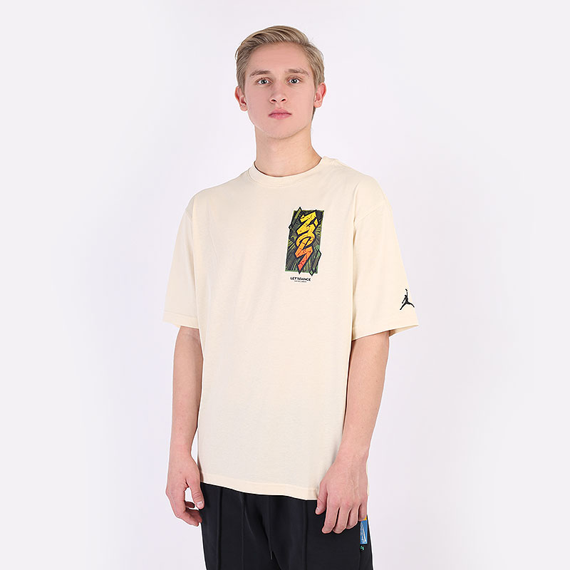 мужская бежевая футболка Jordan Dri-FIT Zion Short-Sleeve T-Shirt DH0592-234 - цена, описание, фото 1