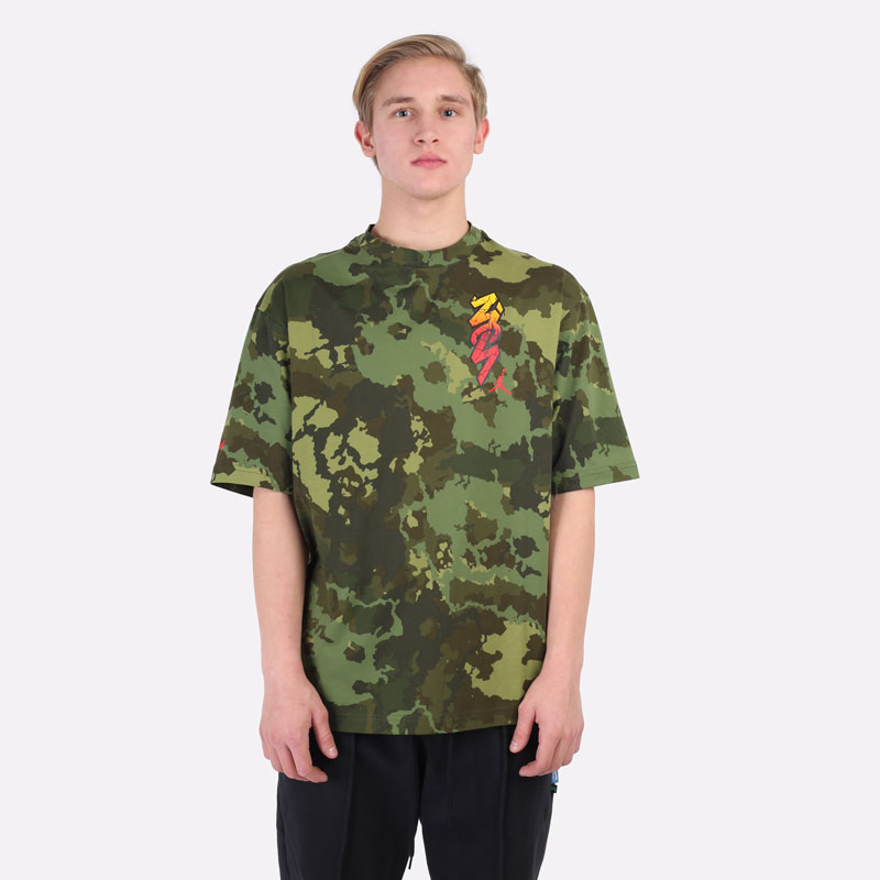 мужская зеленая футболка Jordan Zion Short-Sleeve T-Shirt DH9711-335 - цена, описание, фото 4