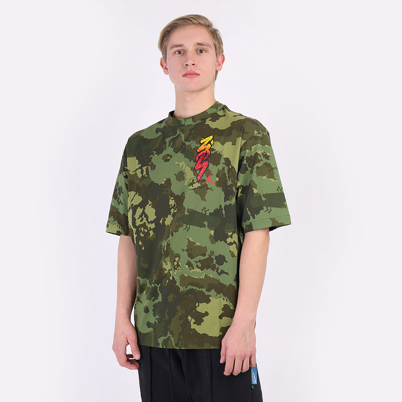 мужская зеленая футболка Jordan Zion Short-Sleeve T-Shirt DH9711-335 - цена, описание, фото 1