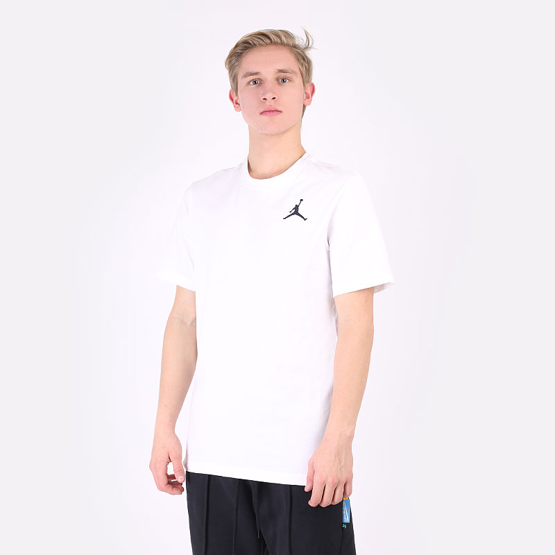 мужская белая футболка Jordan Jumpman Short-Sleeve Crew DC7485-100 - цена, описание, фото 1