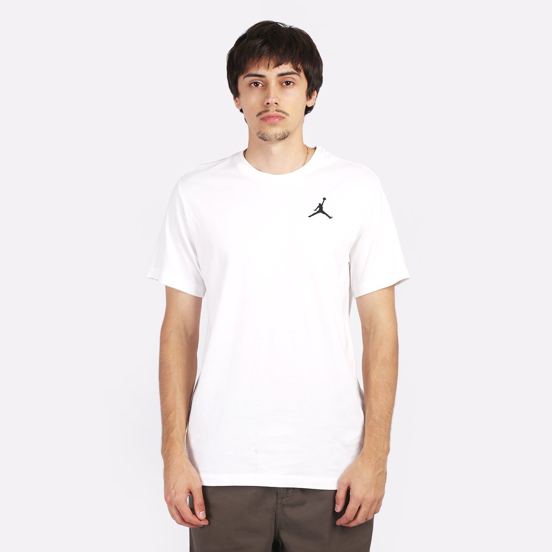 мужская белая футболка Jordan Jumpman Short-Sleeve Crew DC7485-100 - цена, описание, фото 1