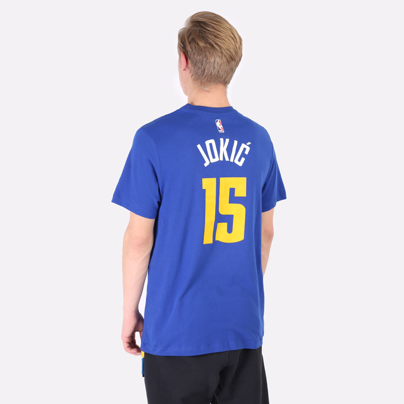 мужская синяя футболка Jordan Denver Nuggets Statement edition CV9974-403 - цена, описание, фото 2