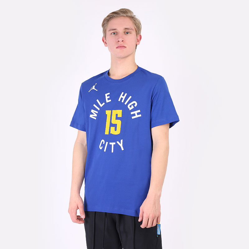 мужская синяя футболка Jordan Denver Nuggets Statement edition CV9974-403 - цена, описание, фото 1