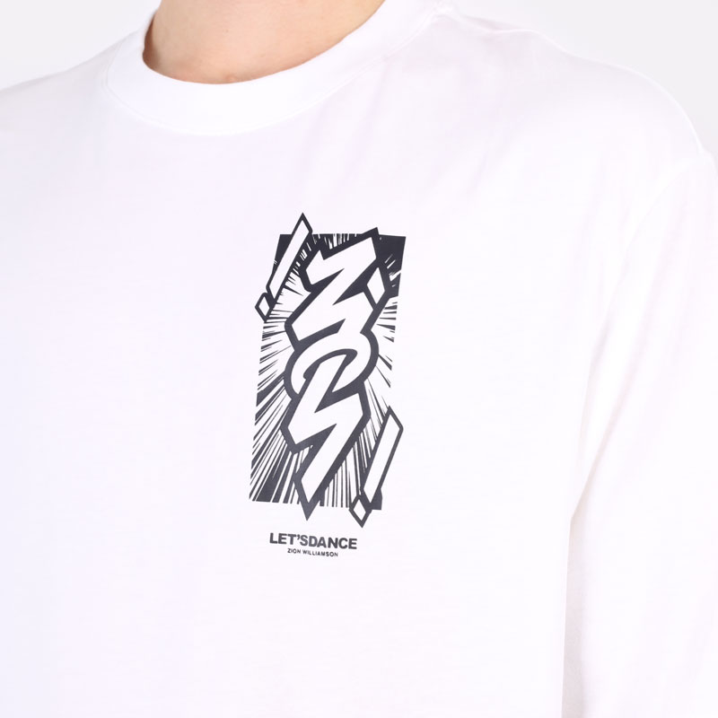 мужская белая футболка Jordan Dri-FIT Zion T-Shirt DH0592-101 - цена, описание, фото 2