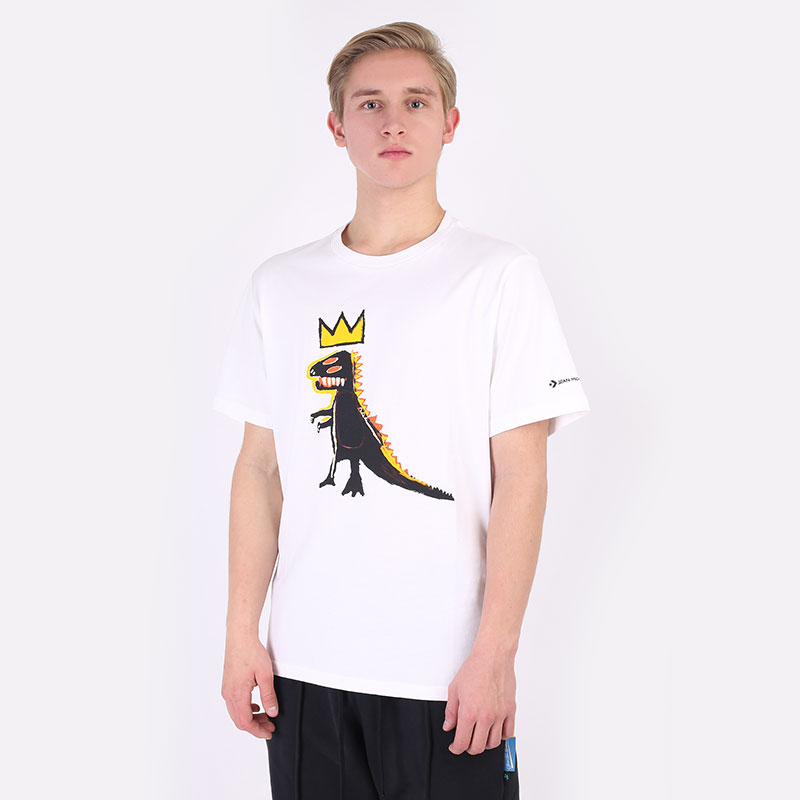мужская белая футболка Converse Basquiat Graphic Tee 10023144102 - цена, описание, фото 1