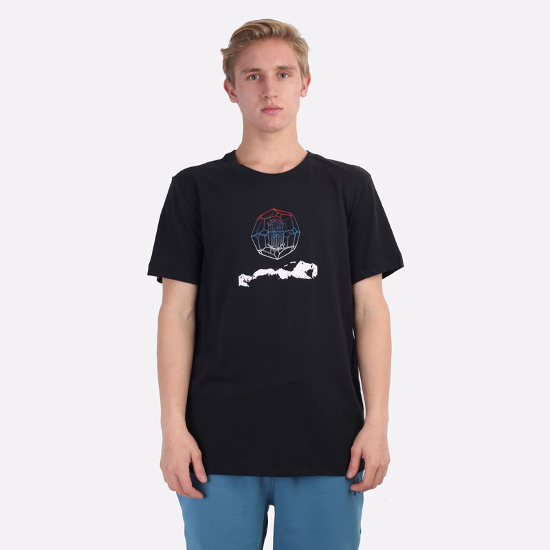 мужская черная футболка Nike KI Dri-FIT Logo Tee DM2461-010 - цена, описание, фото 5