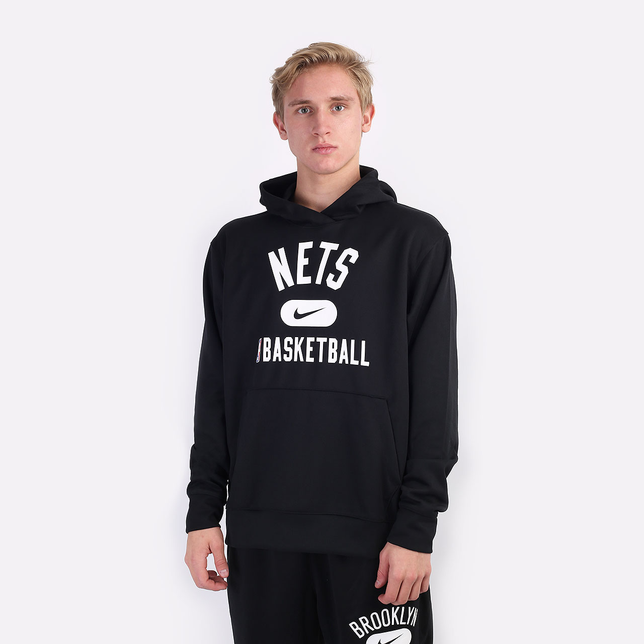 мужская черная толстовка Nike NBA Brooklyn Nets Dri-Fit DB0883-010 - цена, описание, фото 1