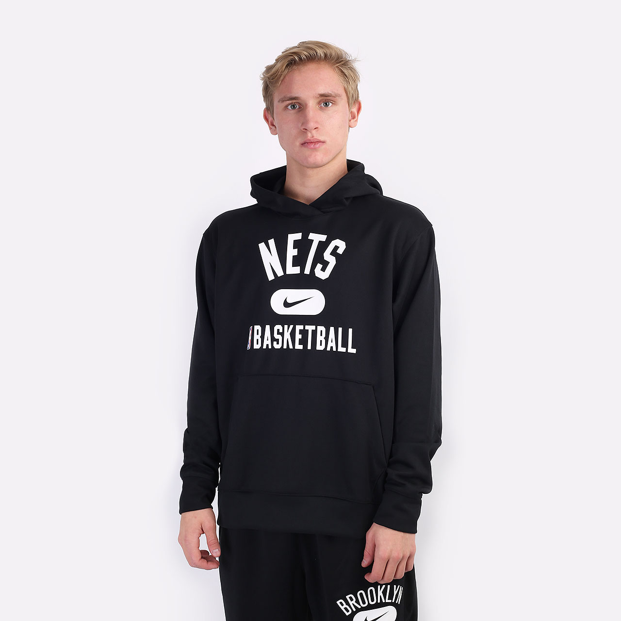 Мужская толстовка Nike NBA Brooklyn Nets Dri-Fit (DB0883-010)  - цена, описание, фото 1