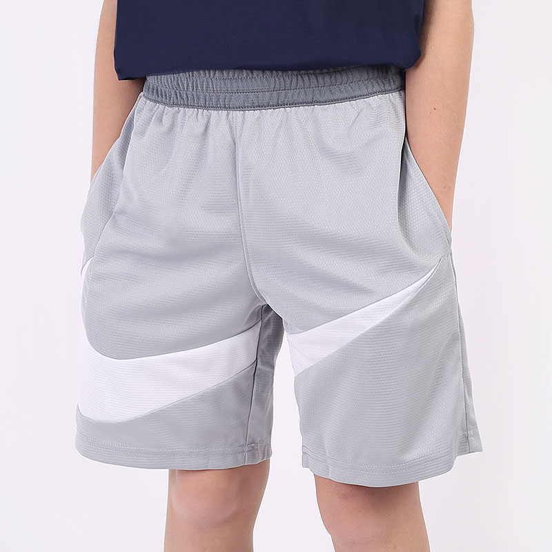 детские серые шорты  Nike Dri-FIT Older Kids Boys Basketball Shorts DA0161-077 - цена, описание, фото 1