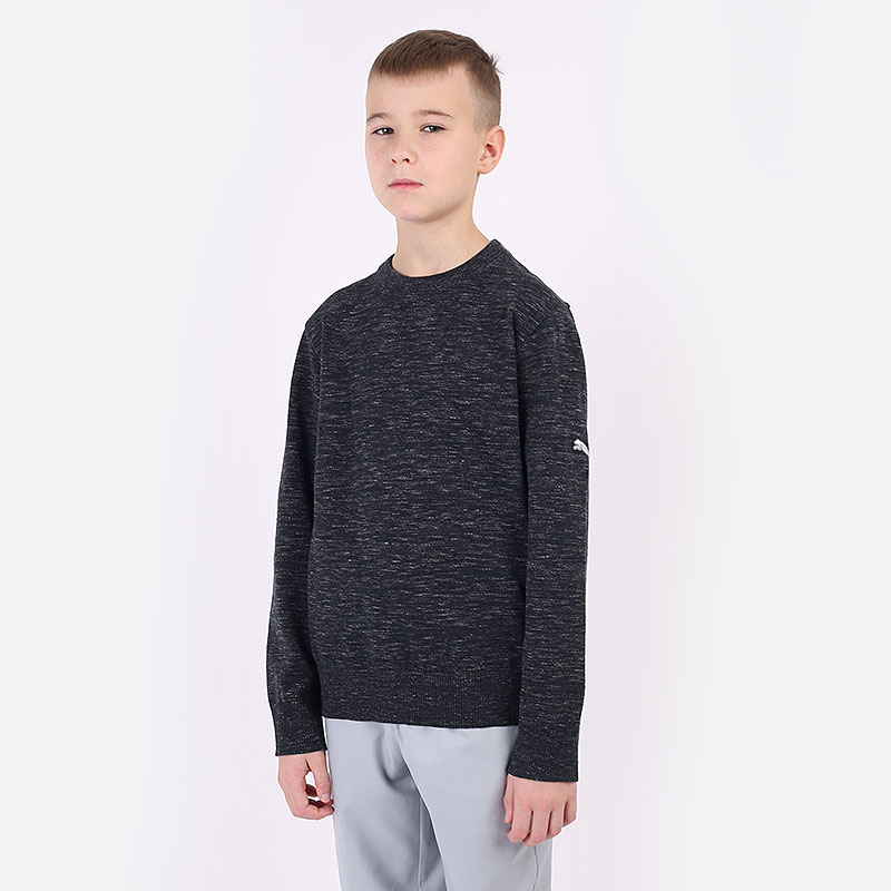 детский серый свитер PUMA Boys Crewneck Sweater 59867301 - цена, описание, фото 1