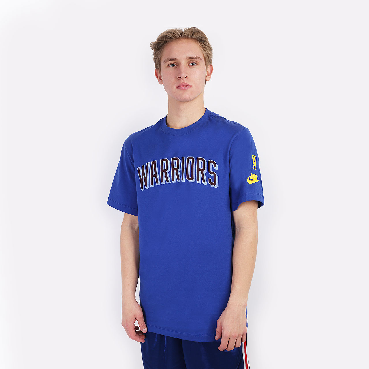 мужская синяя футболка Nike NBA Golden State Warriors Essential Year Zero “1946 NBA Identity” DA7348-495 - цена, описание, фото 1