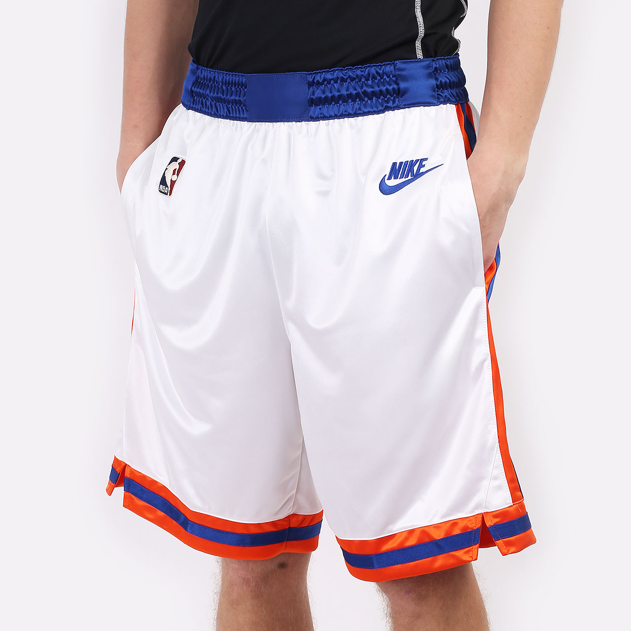 мужские белые шорты Nike NBA New-York Knicks Dri-Fit Swingman DD1599-100 - цена, описание, фото 1