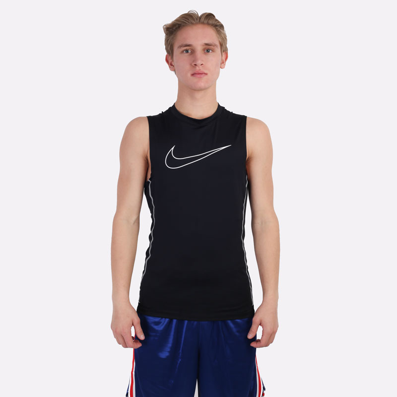 мужская черная майка Nike Pro Dri-FIT DD1988-011 - цена, описание, фото 4