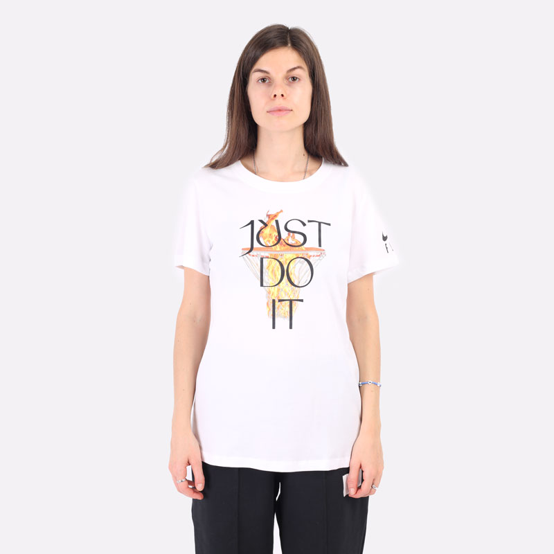 женская белая футболка Nike DRI FIT  DM2569-100 - цена, описание, фото 5