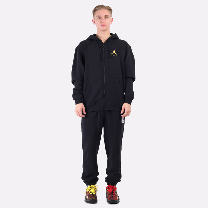 мужская черная толстовка Jordan  Jumpman Full-Zip Fleece Hoodie DC9606-010 - цена, описание, фото 7