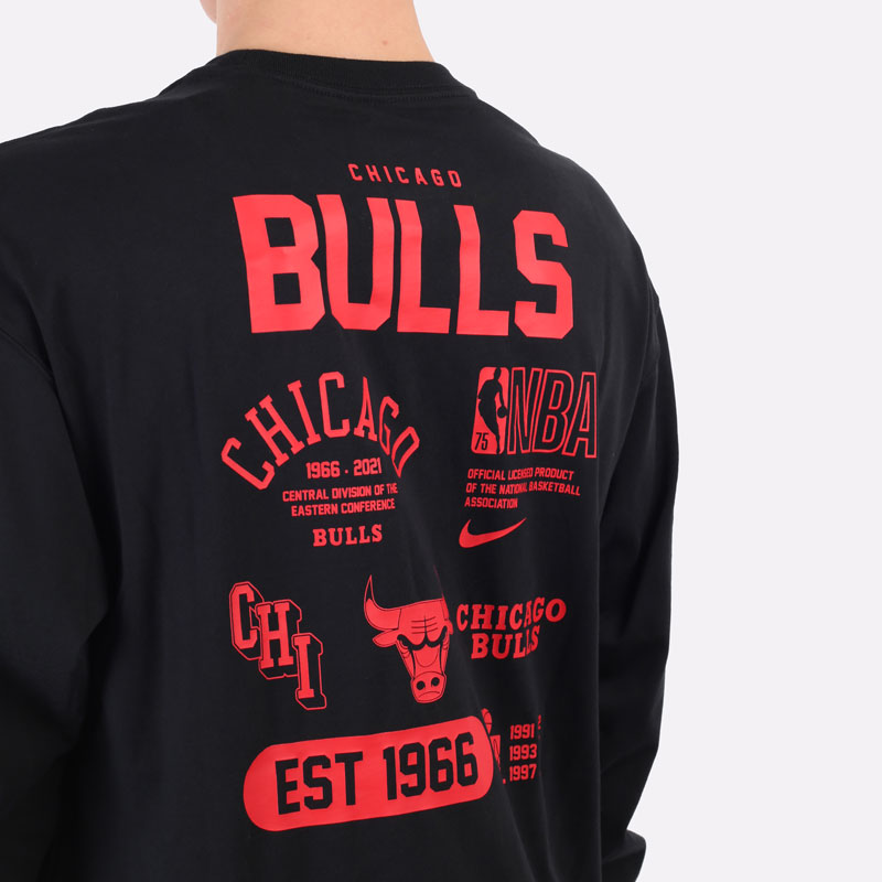 Лонгслив Nike NBA Chicago Bulls LS Tee (DA5891-010)  - цена, описание, фото 3