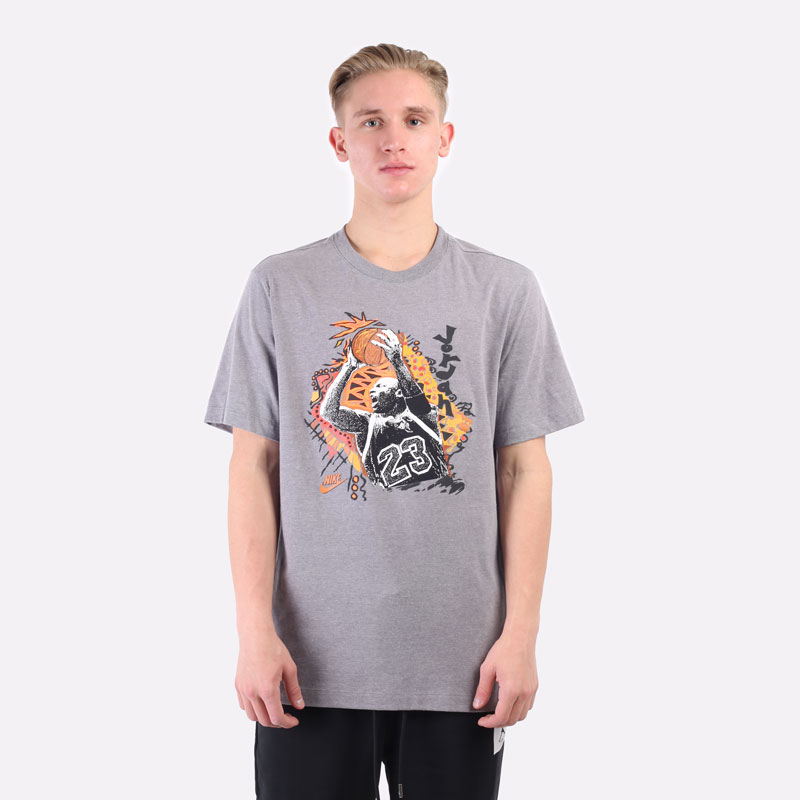 мужская серая футболка Jordan  Vintage Graphic T-Shirt DM3221-091 - цена, описание, фото 4