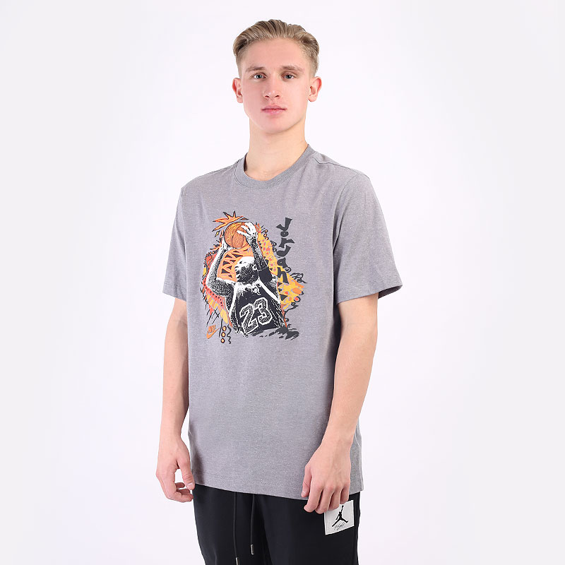 мужская серая футболка Jordan  Vintage Graphic T-Shirt DM3221-091 - цена, описание, фото 1