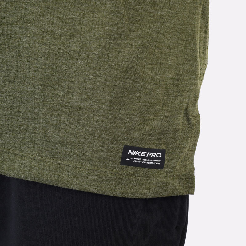 мужская зеленая футболка Nike Pro Dri-FIT ADV Short-Sleeve Top DD1703-326 - цена, описание, фото 3