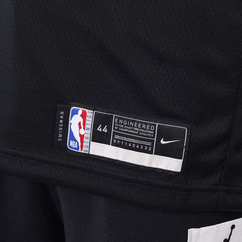 мужская черная майка Nike Nets Icon Edition 2020 Nike NBA Swingman Jersey CW3658-010 - цена, описание, фото 5