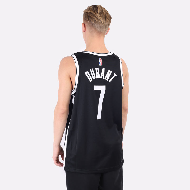 мужская черная майка Nike Kevin Durant Nets Icon Edition NBA 2020 CW3658-013 - цена, описание, фото 6