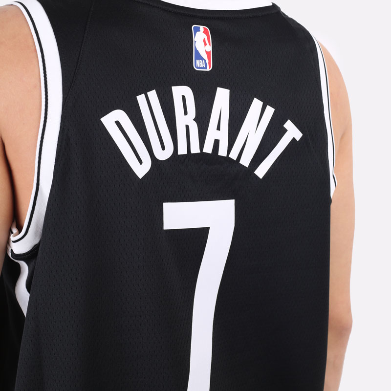 мужская черная майка Nike Kevin Durant Nets Icon Edition NBA 2020 CW3658-013 - цена, описание, фото 3