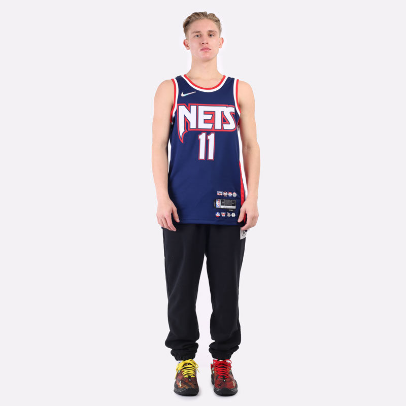 мужская синяя майка Nike Irving Nets NBA Jersey DB4018-400 - цена, описание, фото 7