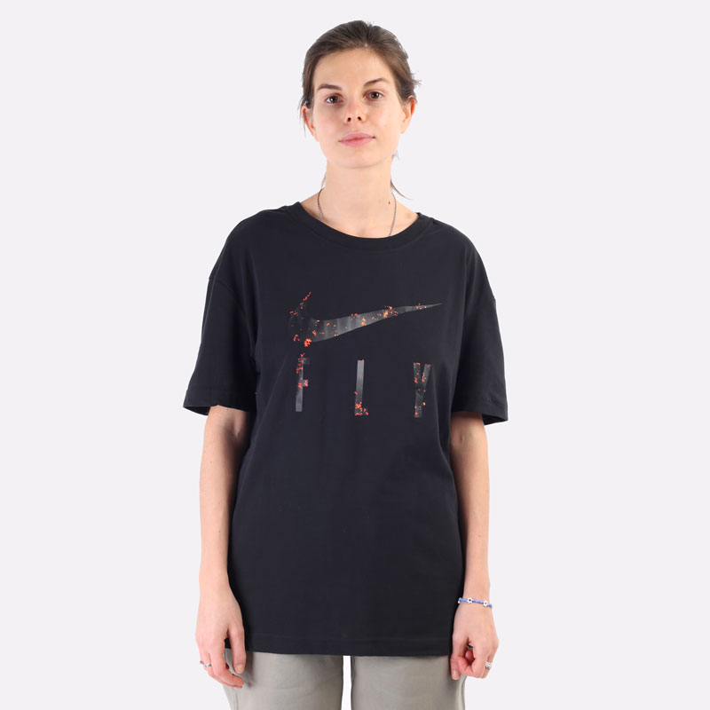 женская черная футболка Nike Dri-FIT Swoosh Basketball T-Shirt DM2552-010 - цена, описание, фото 4