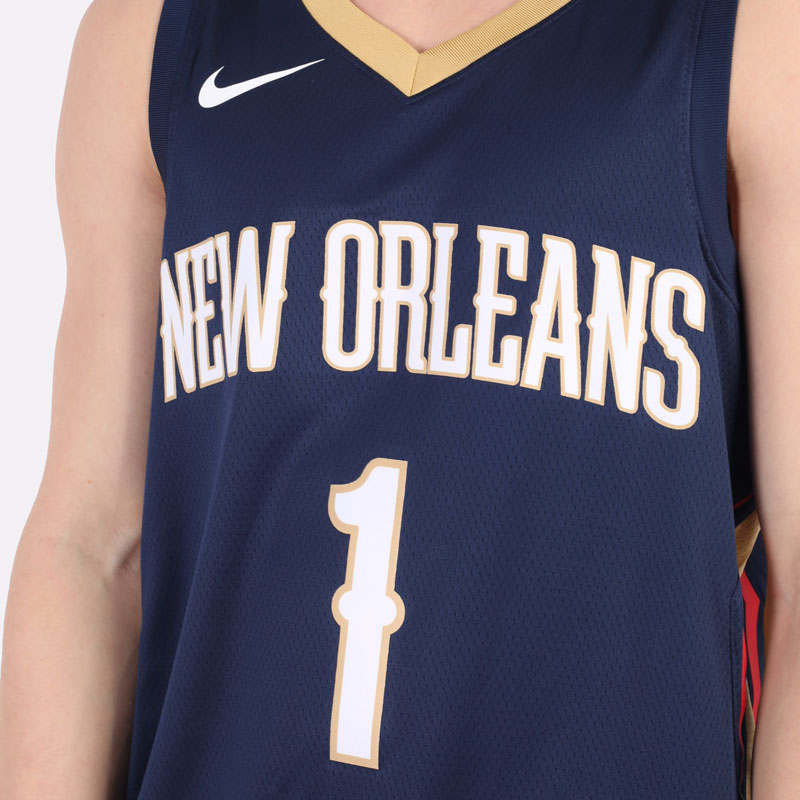 мужская синяя майка Nike Zion Williamson Pelicans Icon Edition 2020 NBA Jersey CW3674-424 - цена, описание, фото 2