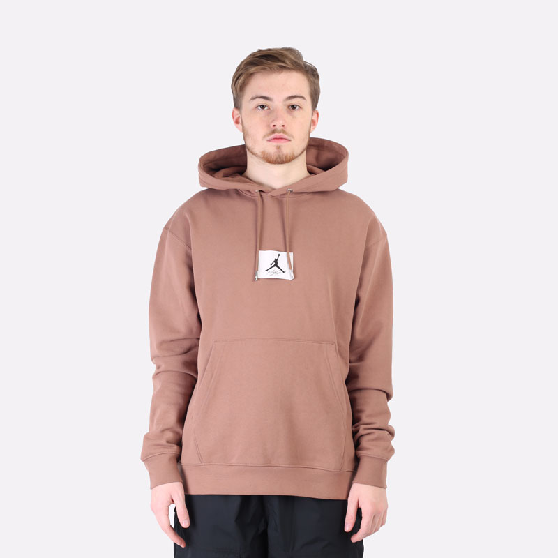 мужская коричневая толстовка Jordan Essentials Statement Fleece Hoodie DA9816-256 - цена, описание, фото 6