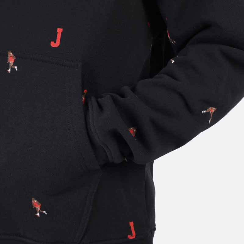 мужская черная толстовка Jordan Essentials Fleece Pullover Hoodie DC9707-010 - цена, описание, фото 3