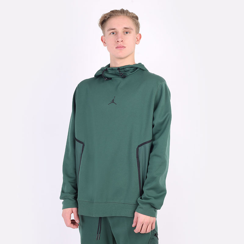 мужская зеленая толстовка Jordan Dri-FIT Air Statement Fleece Pullover Hoodie DA9849-333 - цена, описание, фото 1