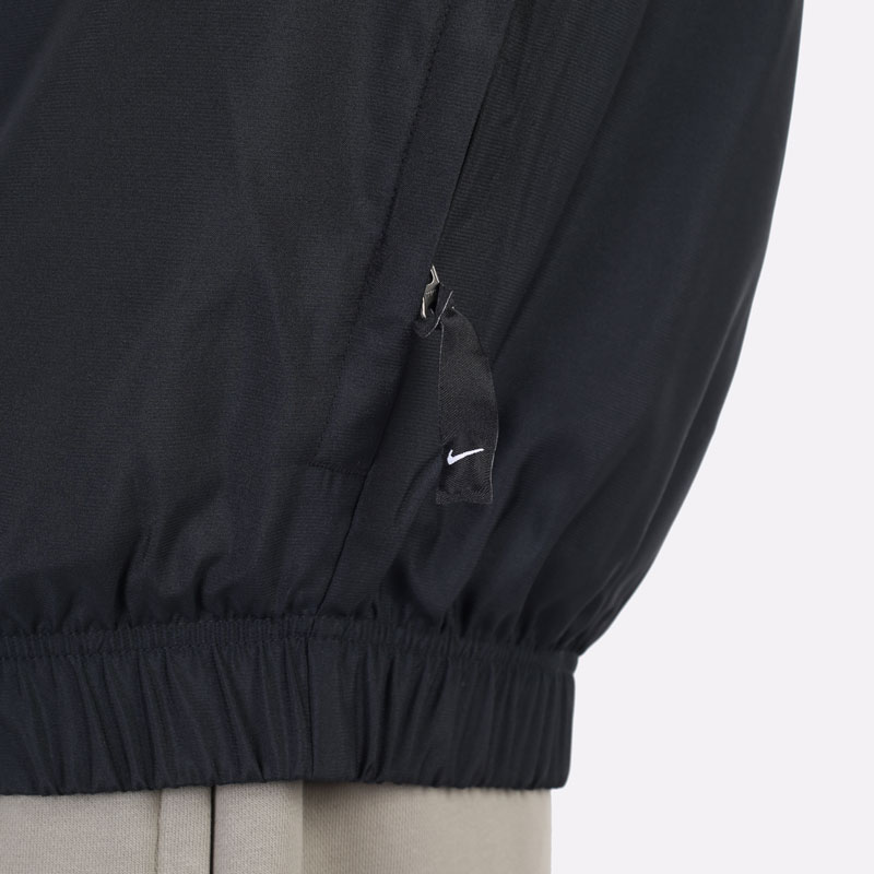 мужская черная куртка Nike Lab Solo Swoosh Satin Bomber Jacket DN1266-010 - цена, описание, фото 3