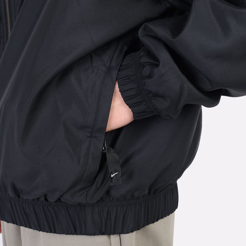 мужская черная куртка Nike Lab Solo Swoosh Satin Bomber Jacket DN1266-010 - цена, описание, фото 5