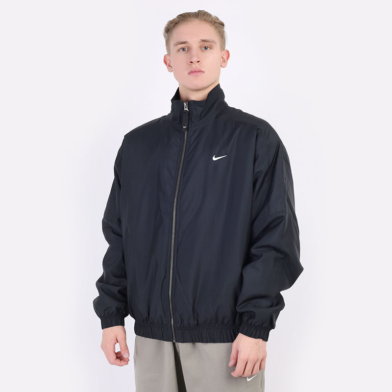 мужская черная куртка Nike Lab Solo Swoosh Satin Bomber Jacket DN1266-010 - цена, описание, фото 1