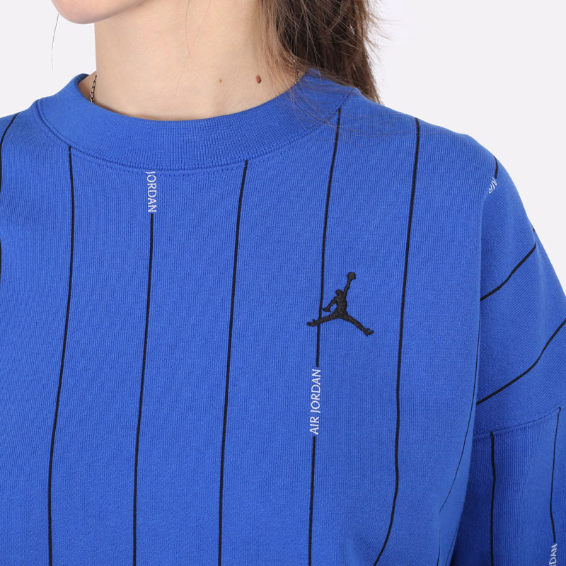 женская синяя толстовка Jordan Essentials Fleece Top DJ2623-480 - цена, описание, фото 6