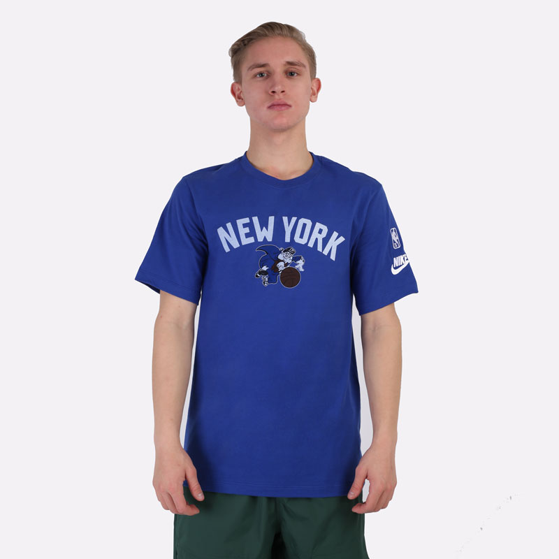 мужская синяя футболка Nike New York Knicks Essential Year Zero DA7350-495 - цена, описание, фото 5