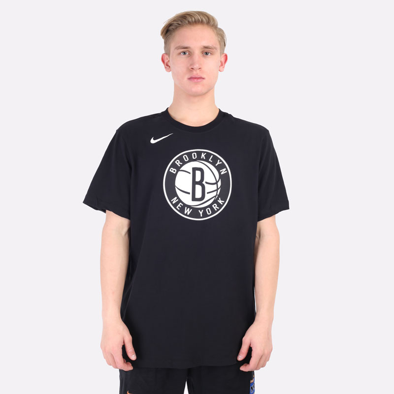 мужская черная футболка Nike Brooklyn Nets Dri-FIT NBA Logo T-Shirt DA5999-010 - цена, описание, фото 4