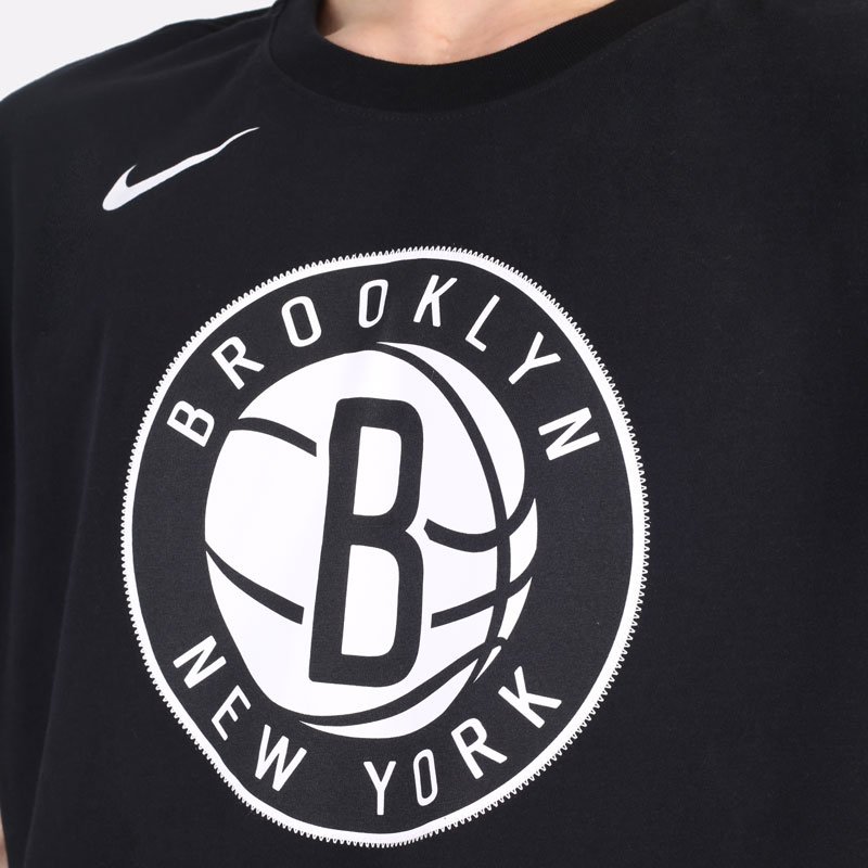 мужская черная футболка Nike Brooklyn Nets Dri-FIT NBA Logo T-Shirt DA5999-010 - цена, описание, фото 3