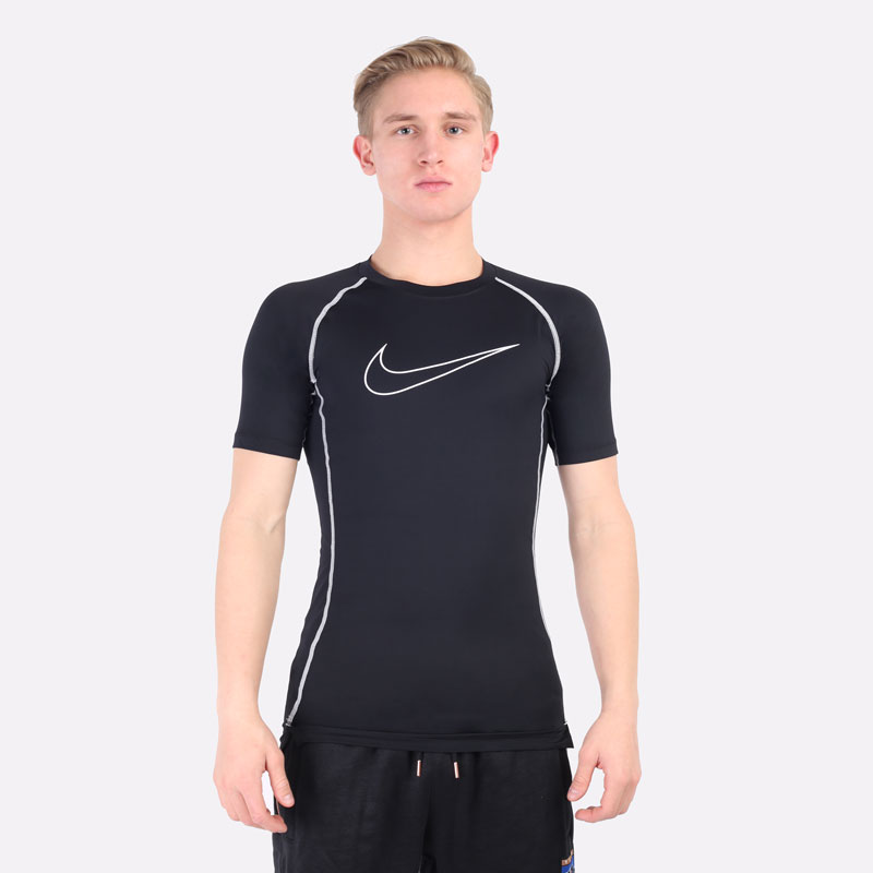 мужская черная футболка Nike Pro Dri-FIT Tight-Fit Short-Sleeve Top DD1992-011 - цена, описание, фото 5