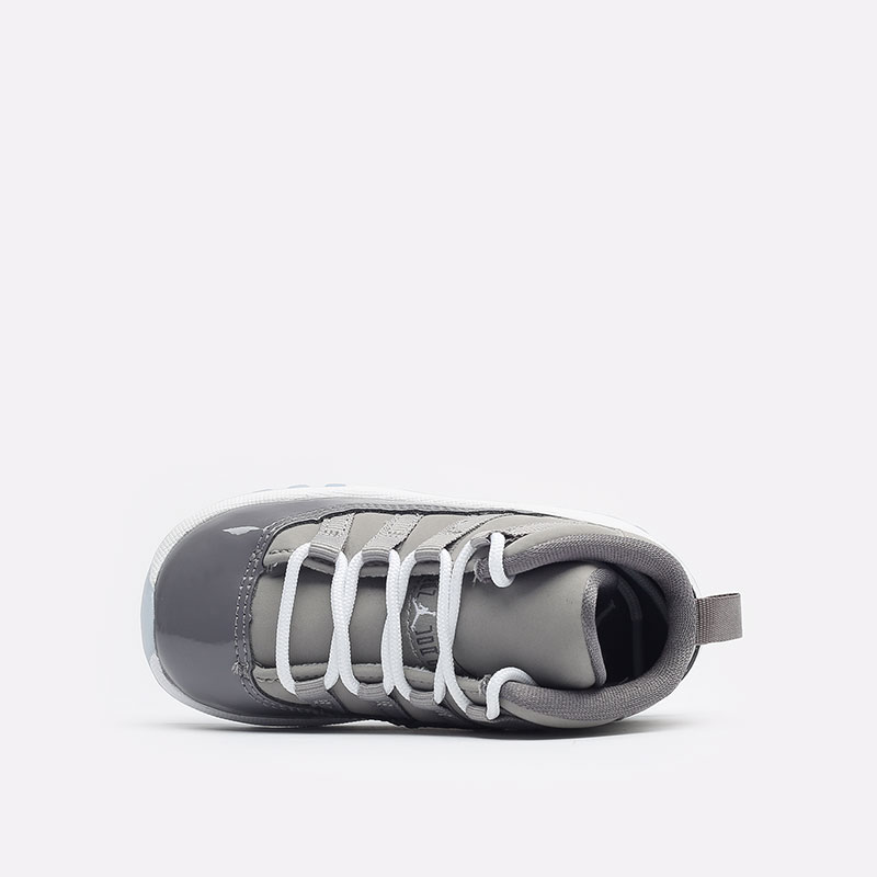 детские серые кроссовки Jordan 11 Retro (TD) 378040-005 - цена, описание, фото 6