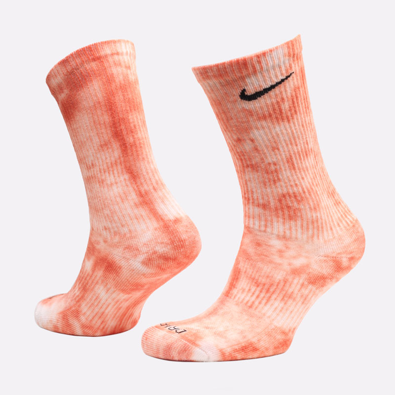 мужские желтые носки Nike Everyday Plus Cushioned Tie-Dye Crew Socks (2 Pairs) DM3407-906 - цена, описание, фото 3