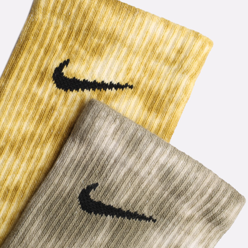 мужские серые носки Nike Everyday Plus Cushioned Tie-Dye Crew Socks (2 Pairs) DM3407-907 - цена, описание, фото 2
