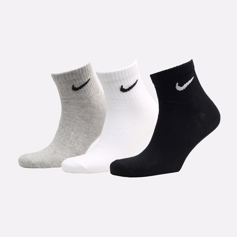мужские черные носки Nike Everyday Lightweight Ankle (3 Pairs) SX7677-901 - цена, описание, фото 1