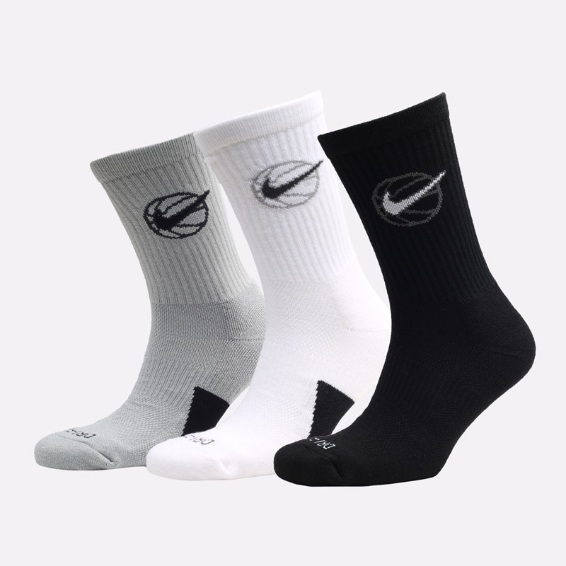 мужские черные носки Nike Everyday Crew (3 Pairs) DA2123-902 - цена, описание, фото 1