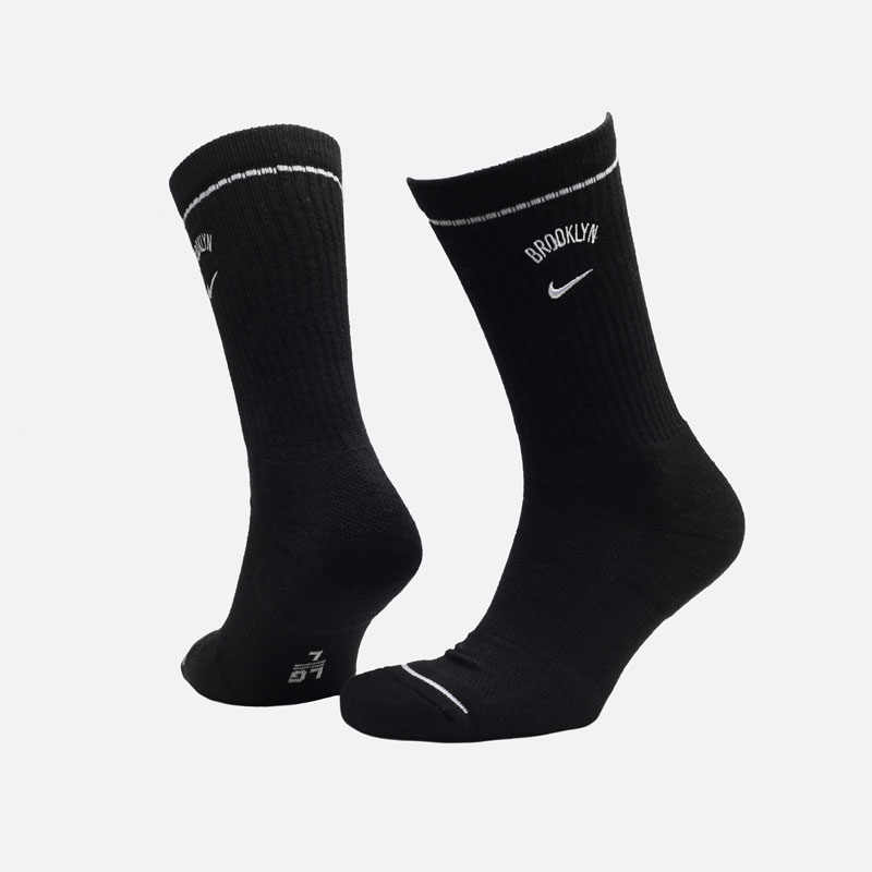 мужские черные носки Nike Brooklyn Nets Courtside Crew DJ3731-010 - цена, описание, фото 1