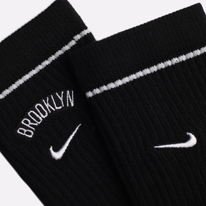 мужские черные носки Nike Brooklyn Nets Courtside Crew DJ3731-010 - цена, описание, фото 2